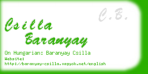 csilla baranyay business card